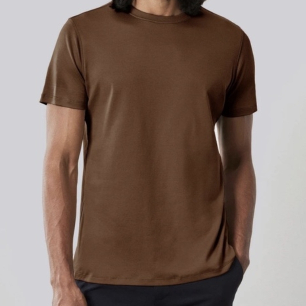 Robert Barakett Crew neck t-shirt brown pima Cotton size Medium